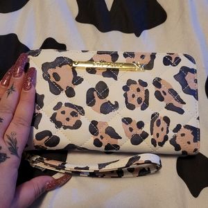 Betsey Johnson Cheetah Print Wristlet